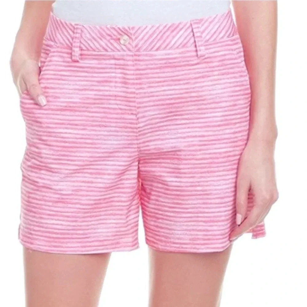 Puma Womens 5" Printed Golf Shorts Shocking Pink NWOT